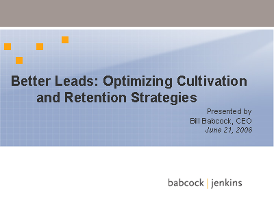 Better Leads: Optimizing Cultivation and Retention Strategies
