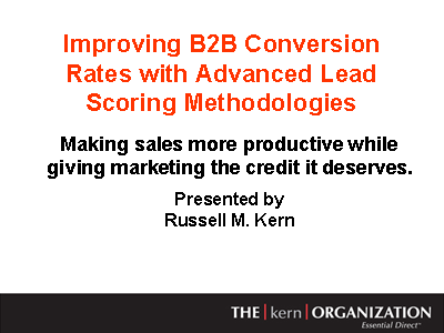 Improving B2B Conversion Rates with Advanced Lead Scoring Methodologies