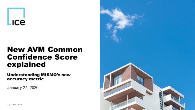 New AVM Common Confidence Score explained