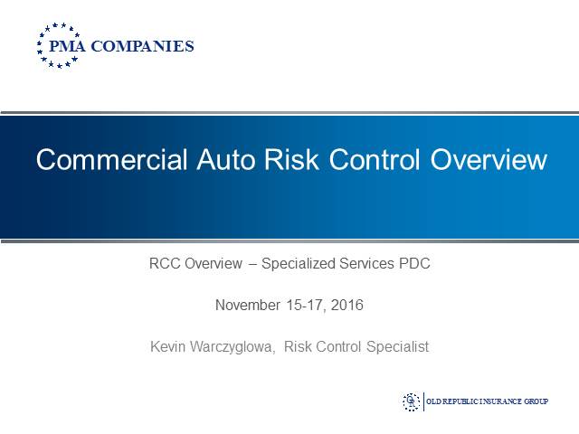 Commercial Auto: A Risk Control Overview