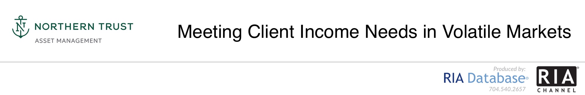 Meeting Client Income Needs in Volatile Markets