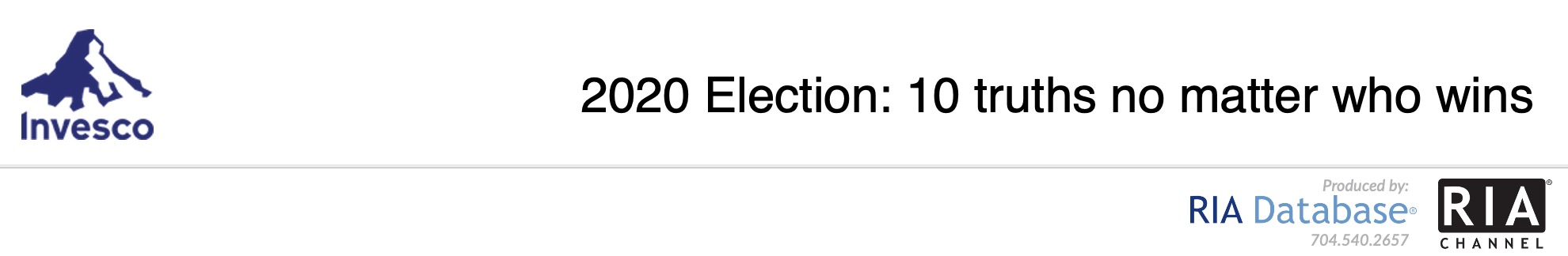 2020 Election: 10 truths no matter who wins - Invesco