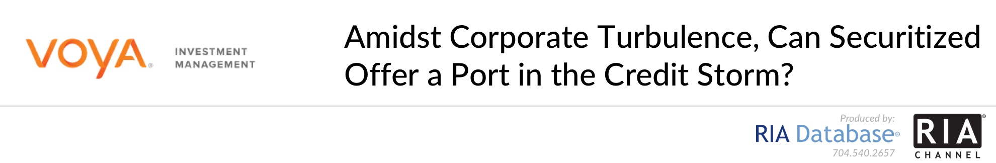 Amidst Corporate Turbulence, Can Securitized Offer a Port in the Credit Storm?