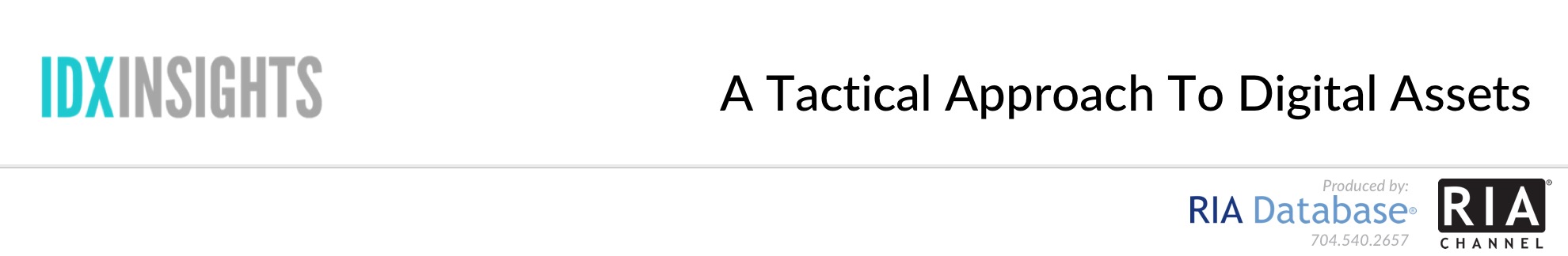 A Tactical Approach To Digital Assets