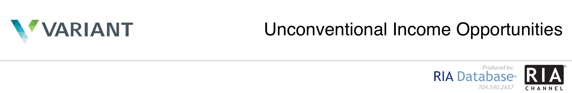 Unconventional Income Opportunities