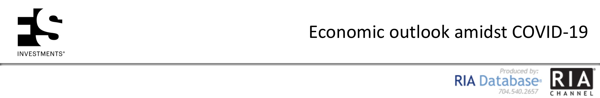 FS Investments - Economic outlook amidst COVID-19