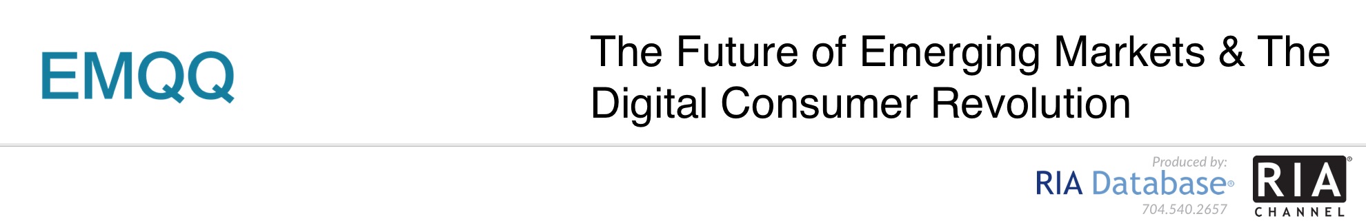 The Future of Emerging Markets & The Digital Consumer Revolution