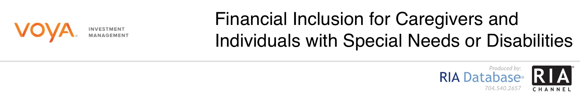 Financial Inclusion for Caregivers and Individuals with Special Needs or Disabilities - Voya