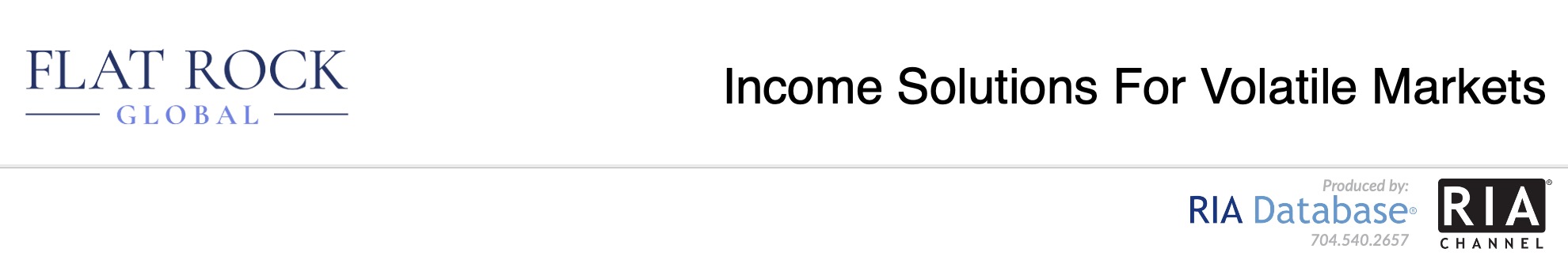 Flat Rock Global - Income Solutions For Volatile Markets