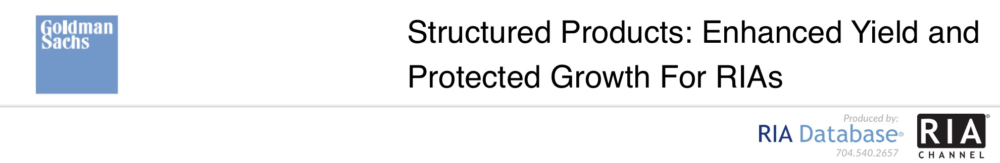 Structured Products: Enhanced Yield and Protected Growth For RIAs