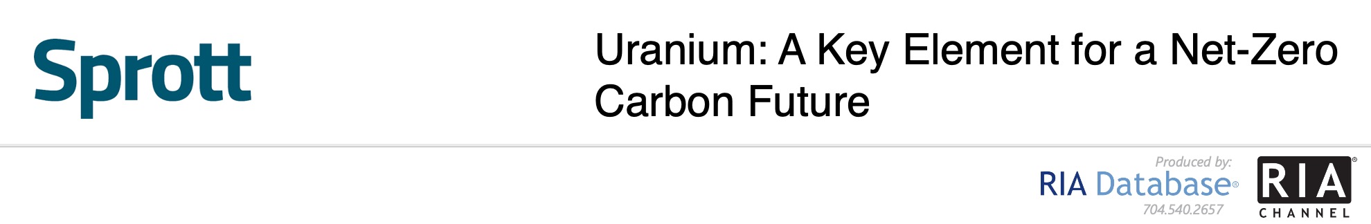 Uranium: A Key Element for a Net-Zero Carbon Future