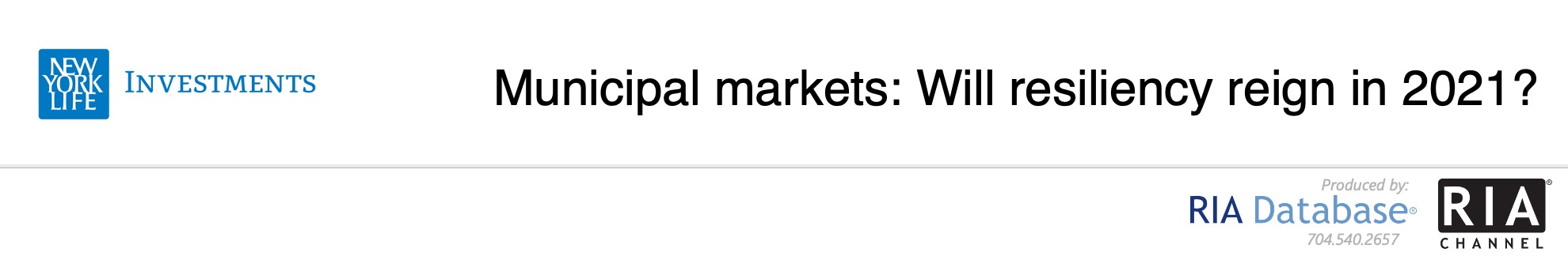 Municipal markets: Will resiliency reign in 2021? - NYL Investments