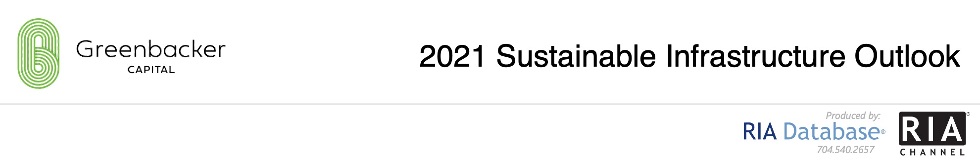 2021 Sustainable Infrastructure Outlook - Greenbacker Capital