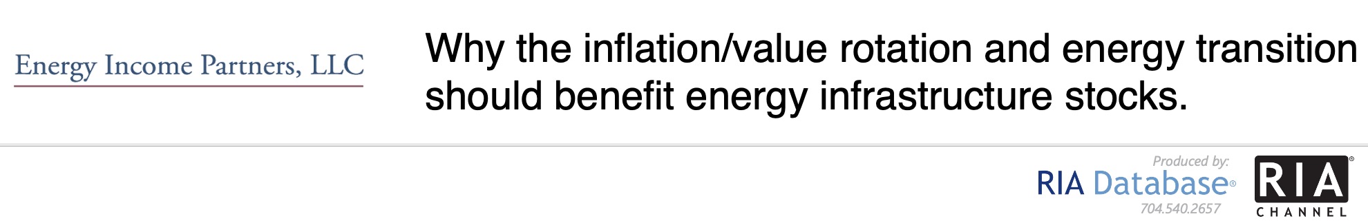 Why the inflation/value rotation and energy transition should benefit energy infrastructure stocks.