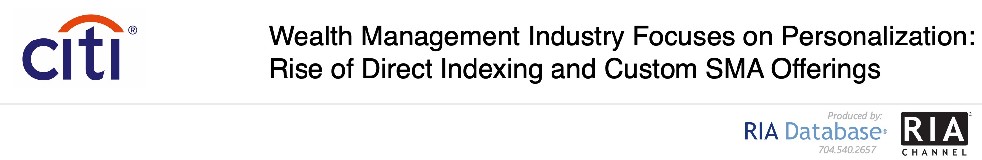 Wealth Management Industry Focuses on Personalization: Rise of Direct Indexing and Custom SMA Offerings