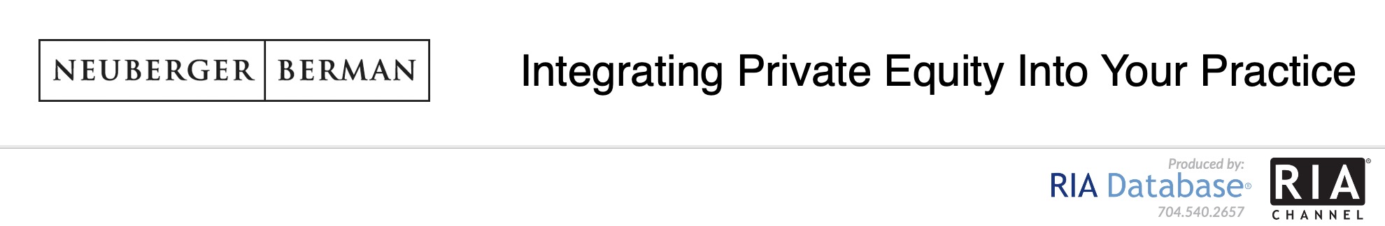 Integrating Private Equity Into Your Practice