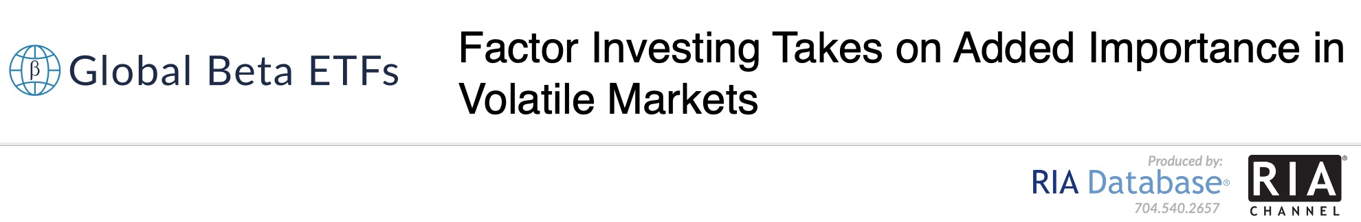 Factor Investing Takes on Added Importance in Volatile Markets
