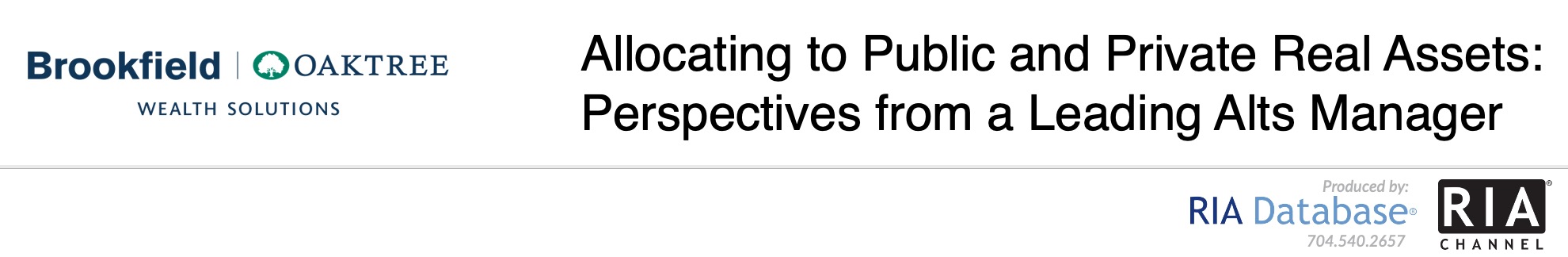 Allocating to Public and Private Real Assets: Perspectives from a Leading Alts Manager