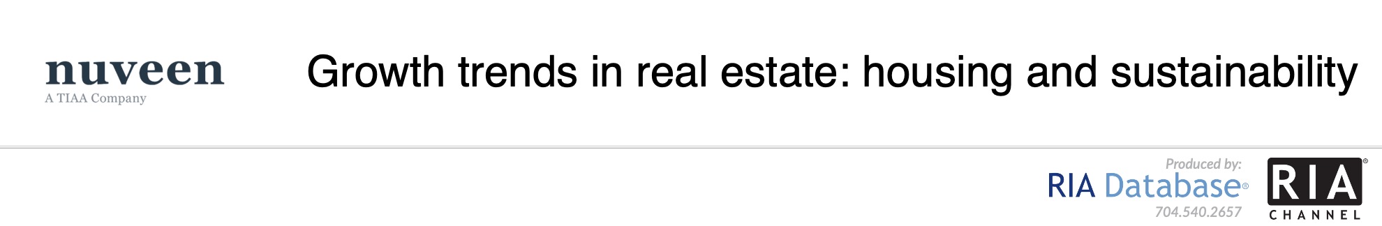 Growth trends in real estate: housing and sustainability