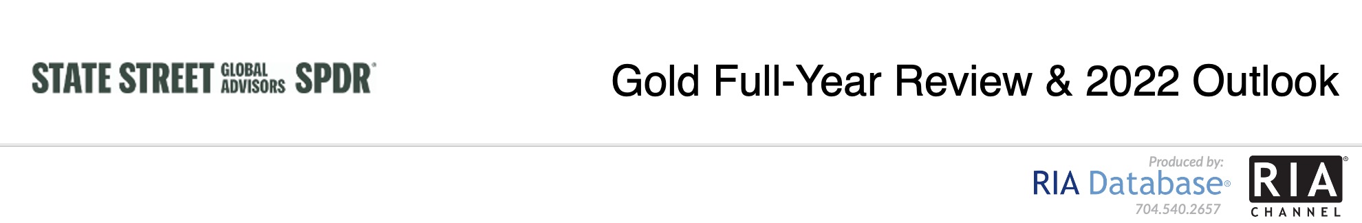 Gold Full-Year Review & 2022 Outlook