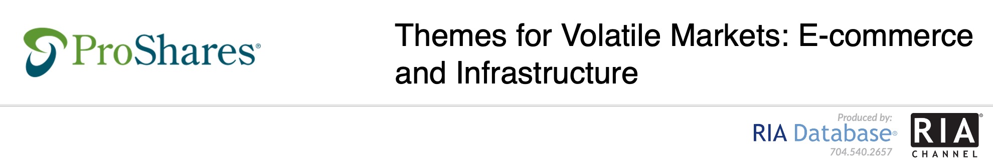 Themes for Volatile Markets: E-commerce and Infrastructure