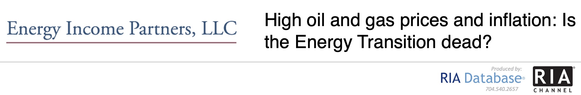 High oil and gas prices and inflation: Is the Energy Transition dead?