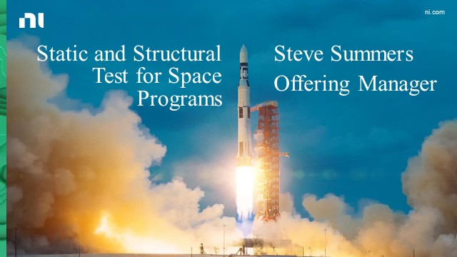 Space Test Program Brochure Static and Structural Test for Space Programs (9 min)